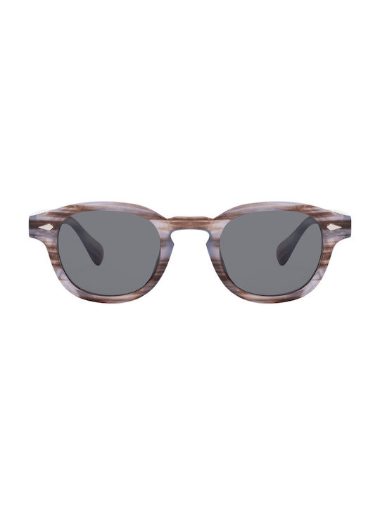 Sunglasses with Gray Wooden Frame and Gray Lens 01-6213-03