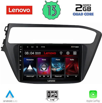 Lenovo Sistem Audio Auto pentru Hyundai i20 2019-2021 (Bluetooth/USB/AUX/WiFi/GPS/Apple-Carplay/Android-Auto) cu Ecran Tactil 9"