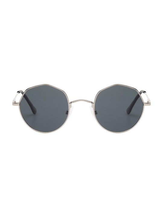 Sonnenbrillen mit Silber Rahmen und Gray Polarisiert Linse 05-6180-Silver-Black