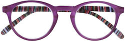 Silac Lesebrille +1.25 in Lila Farbe