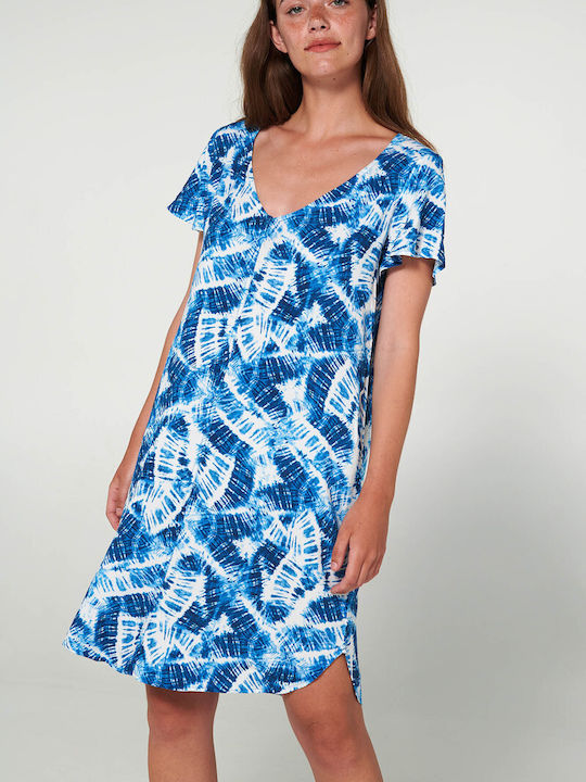 Vamp Sommer Mini Kleid Blue Wave