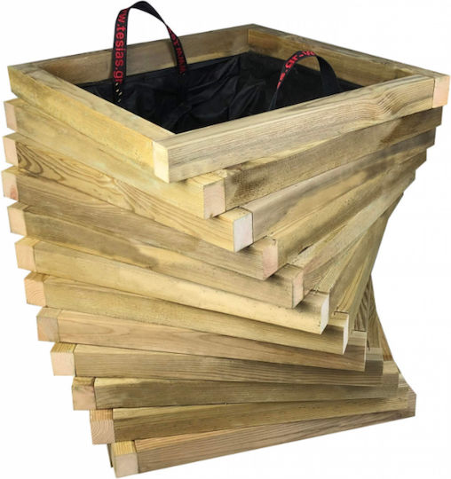 Pot Wooden Wooden 52x60x45cm.