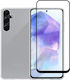 Vivid Set Gelly Back Cover Tempered Glass / Σιλικόνης Σετ με Τζαμάκι Μαύρο (Galaxy A35)