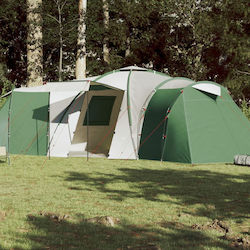 vidaXL Camping Tent Tunnel Green for 12 People 162x720x200cm