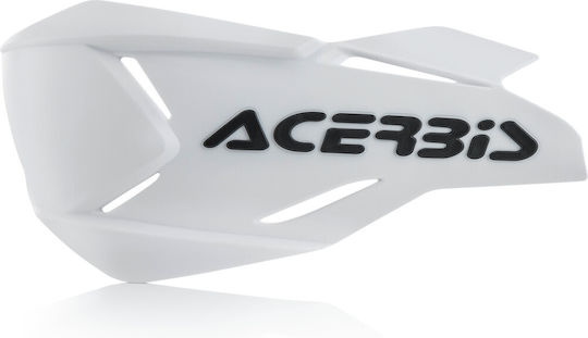 Acerbis Motorcycle Protective Hand Guards in White Colour
