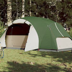 vidaXL Cort Camping Igloo Verde pentru 8 Persoane 245x425x190cm