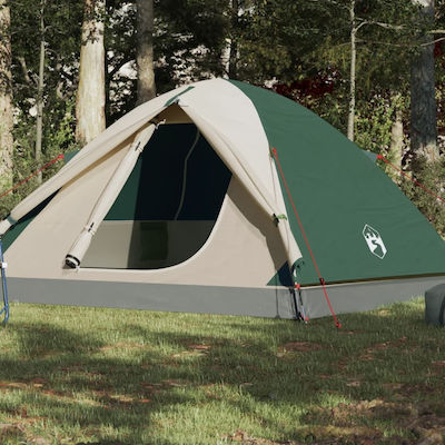 vidaXL Σκηνή Camping Πράσινη για 6 Άτομα 348x340x190εκ.