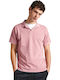Polo Herrenbluse Kurzarm Rosa