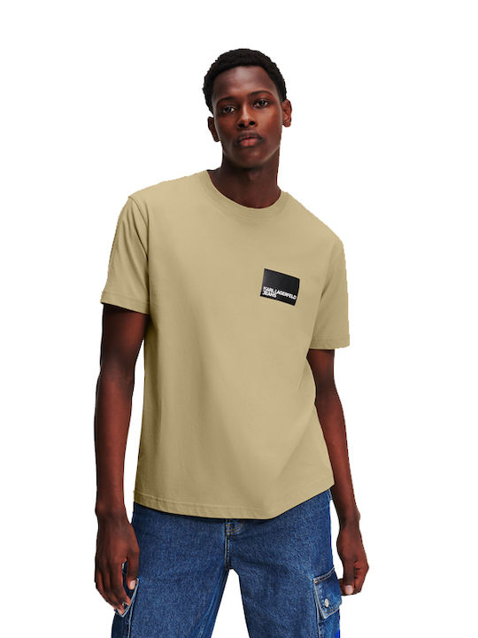 Karl Lagerfeld Herren T-Shirt Kurzarm Braun