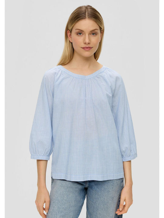 S.Oliver Damen Sommer Bluse Hellblau