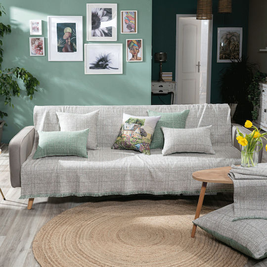 Teoran Teoran Dreisitzer-Sofa Wurf Chenille 180x300cm 08