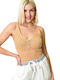 Potre Women's Sweater with V Neckline Beige