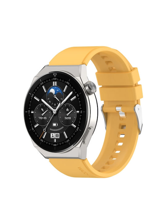 Strap Silicone Yellow (Huawei Watch GT2 / GT3 (42mm) / GT3 Pro (43mm)Honor Magic Watch 2Realme Watch 2)