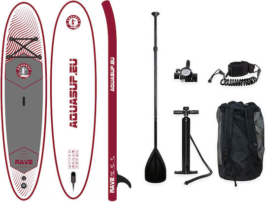 Aquasup Rave 11.6" Φουσκωτή Σανίδα SUP με Μήκος 3.5m Κόκκινη