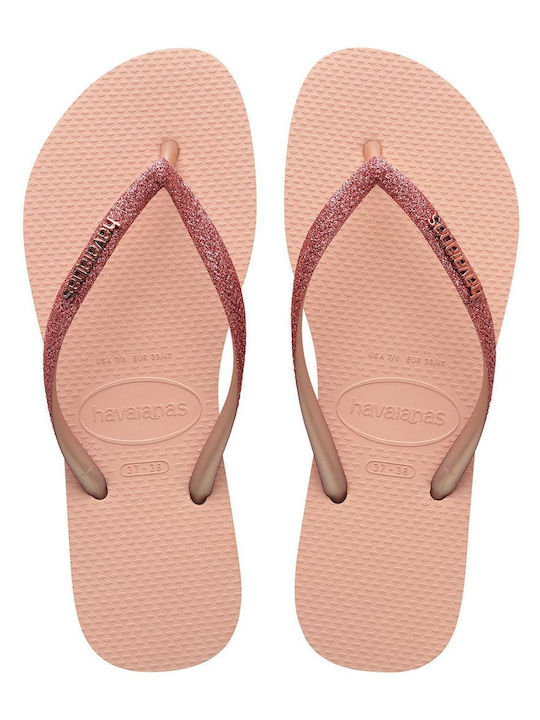 Havaianas Slim Glitter Ii Σαγιονάρες Pink/Pink