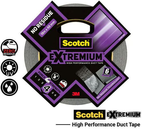 3M Scotch Selbstklebend Gewebeband Gray 48mmx18m 1Stück