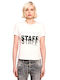 Staff Damen T-shirt Weiß