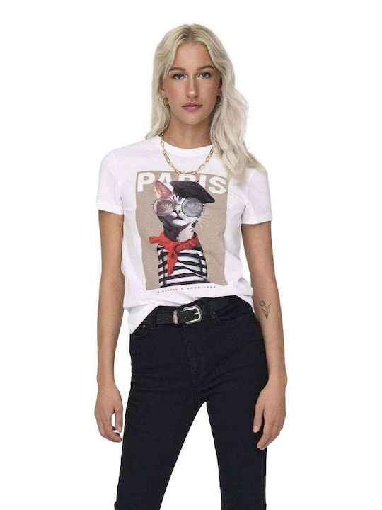 Only Vibe Damen T-Shirt Beige