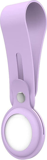 Keychain Case Silicone for AirTag in Purple color