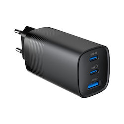 Gembird TA-UC-PDQC65-01-BK Adaptor De Perete 65W