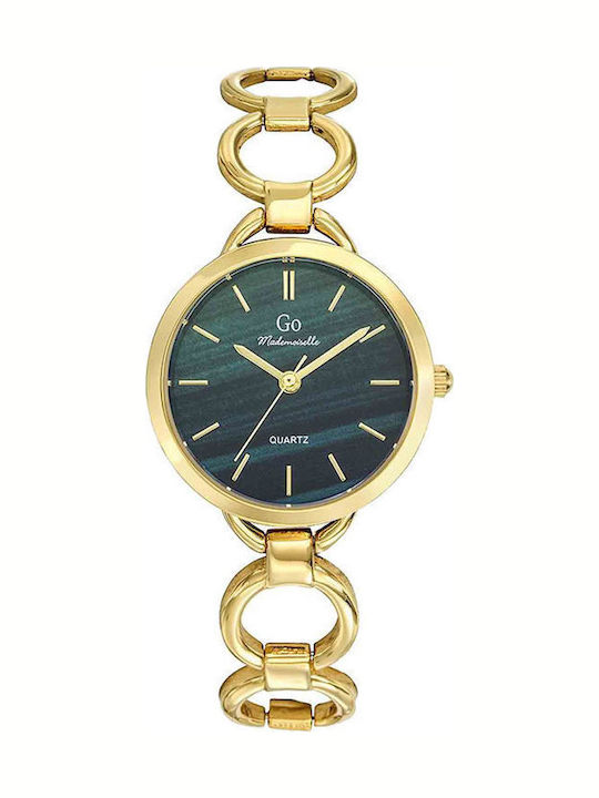 GO Mademoiselle Γυναικείο Ρολόι 30mm Μπαταρίας με Χρυσό Μεταλλικό Μπρασελέ