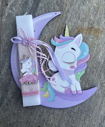 Handmade Wooden Backed Scented Candle for Teenage Girl with Unicorn Moon Theme Pl240001 Koufeta Private Collection