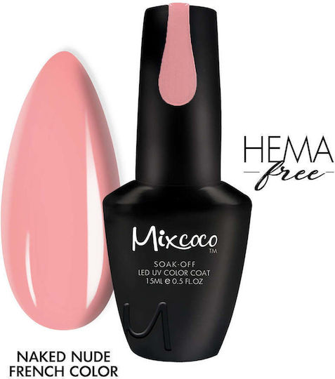 Mixcoco Ημιμόνιμο Βερνίκι Νυχιών Naked Nude 15ml