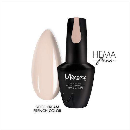 Mixcoco French Хибриден Лак за Нокти Beige Cream 15мл 1бр