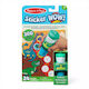 Melissa & Doug Children's Craft Sticker WOW! Activity Book with Sticker Stamp, Dinosaur for Children 3 Years Olive