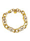 Dyrberg/Kern Women's Set Bracelets Chain Made of Gold Plated Stainless Steel 17cm