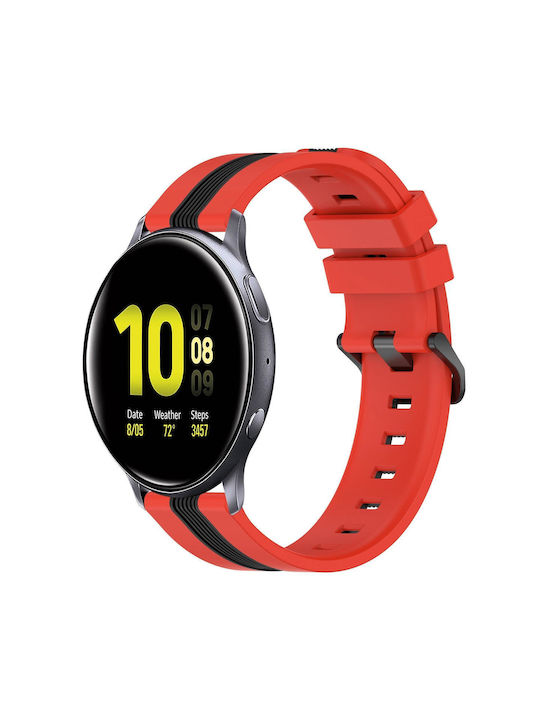 Λουράκι Σιλικόνης Κόκκινο (Samsung Galaxy Watch Active2 40mm)