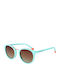 Funky Buddha Women's Sunglasses with Blue Frame and Brown Polarized Lens FBS2046/003