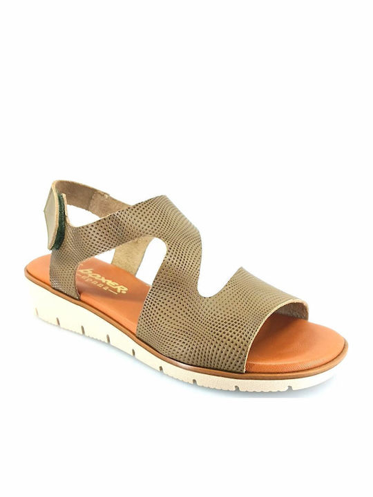 Boxer Women's Leather Platform Shoes Green