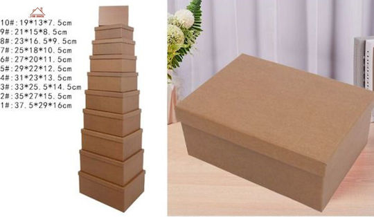 Satz von 10 bunten Geschenkboxen Forhome 483111 - For Home