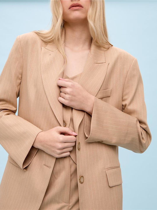 Passager Blazer pentru femei Sacou Beige