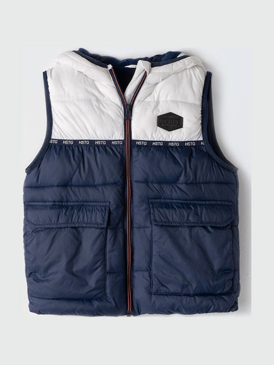 Kids' Casual Jacket Sleeveless with Hood Blue