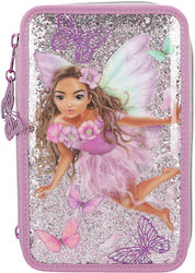 Depesche Pencil Case with 3 Compartments Purple Depesche Pencil Case with 3 Compartments Purple