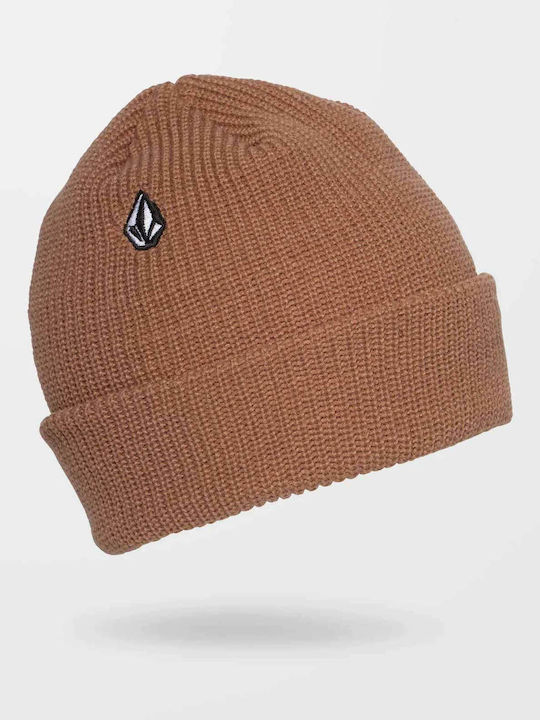 Volcom Beanie Beanie with Rib Knit in Gray color
