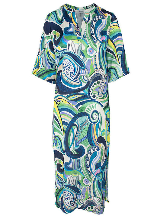 Forel Damen Maxi Kaftan Strand Blue