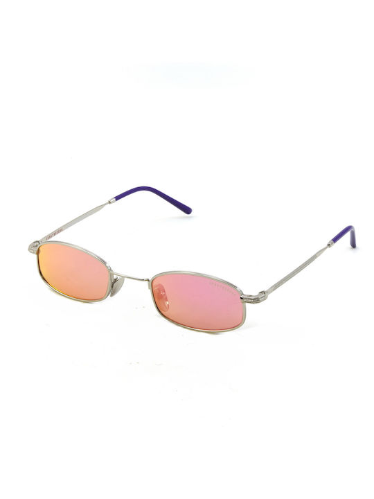 Funky Buddha Sunglasses with Silver Frame and Pink Polarized Lens FBS2008/002