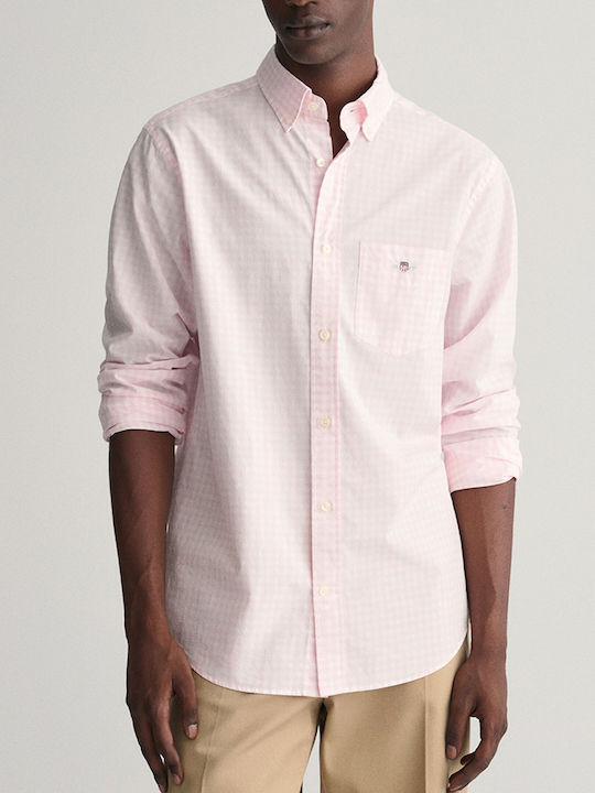 Long-sleeved Shirt Checked LightPink