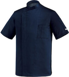Egochef Σακάκι Σεφ 100% Microfiber Γυναικείο Μπλε με Κοντό Μανίκι