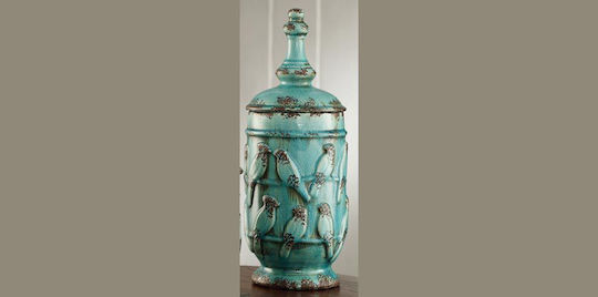Vază Decorativă Ceramică Turcoaz 17x17x44cm 1buc