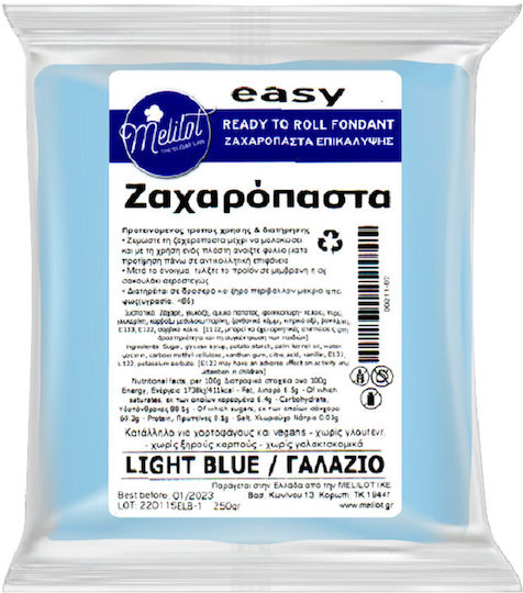 Melilot Ζαχαρόπαστα Glutenfrei 250gr Hellblau
