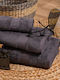 Melinen Bath Towel Set 3pcs Kenzo Anthracite Weight 450gr/m²