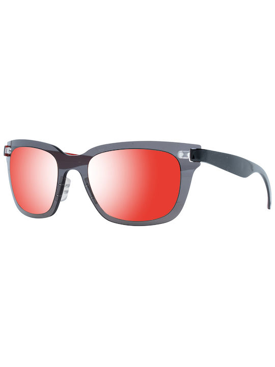 Try Sunglasses with Gray Plastic Frame and Red Mirror Lens TH503-05