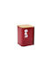 General Trade Allgemeine Verwendung Lebensmittelglas mit Deckel Metallisch Rot 10x10x13cm 1 Stück