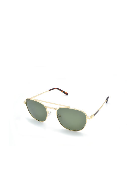 Funky Buddha Sunglasses with Gold Frame and Green Lens FBS2056/003