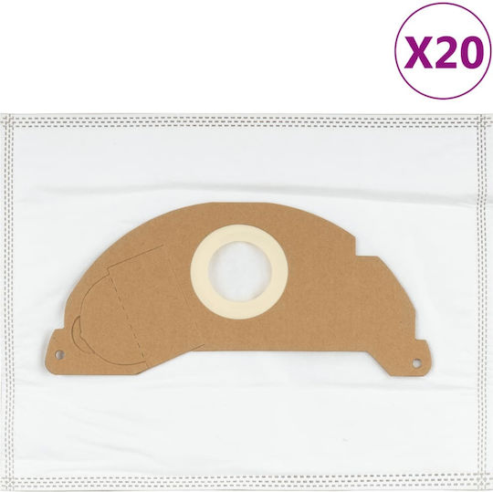 vidaXL Vacuum Cleaner Bags 20pcs Compatible with Karcher Vacuum