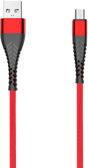 KLGO S-23 Regulär USB 2.0 auf Micro-USB-Kabel Rot 1m 1Stück